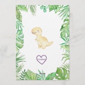 Three Rex, Pastel Dinosaur 3rd Birthday Einladung (Rückseite)