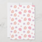 Three Rex Pink Boho Dinosaur Geburtstag Einladung (Rückseite)