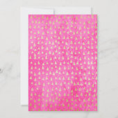 Three Rex Pink Dinosaurier Girl 3. Geburtstag Einladung (Rückseite)