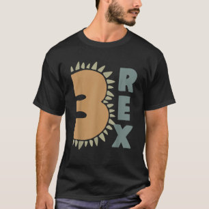 Three Rex Vater Daddy Dinosaur 3. Geburtstag Party T-Shirt