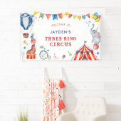 Three Ring Circus Carnival Birthday Welcome Banner (Insitu)