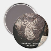 Three Rivers Petroglyph Magnet (Vorderseite/Rückseite)
