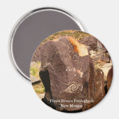 Three Rivers Petroglyph Magnet (Vorderseite/Rückseite)