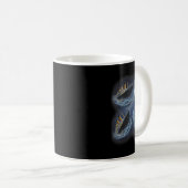 Three Rms Titanic Moon 3 Howling At Moon Funny Wei Kaffeetasse (VorderseiteRechts)