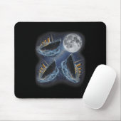 Three Rms Titanic Moon 3 Howling At Moon Funny Wei Mousepad (Mit Mouse)