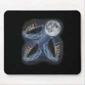Three Rms Titanic Moon 3 Howling At Moon Funny Wei Mousepad (Vorne)