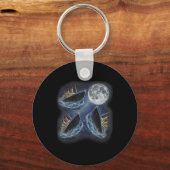 Three Rms Titanic Moon 3 Howling At Moon Funny Wei Schlüsselanhänger (Vorderseite)