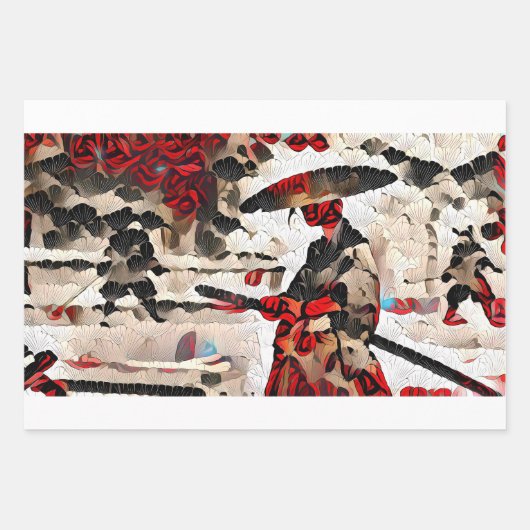 Three Ronin von NFT Artisans Geschenkpapier Set (Vorderseite)