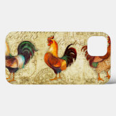 Three Roosters Case-Mate iPhone Hülle (Rückseite (Horizontal))