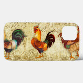 Three Roosters Case-Mate iPhone Hülle (Rückseite (Horizontal))