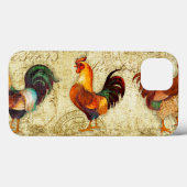 Three Roosters Case-Mate iPhone Hülle (Rückseite (Horizontal))