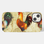Three Roosters iPhone Hülle (Rückseite (Horizontal))