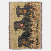 Three Rottweiler Dogs - Pack of Rotties Decke (Vorderseite Vertikal)