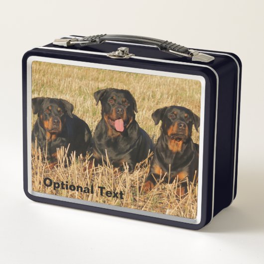 Three Rottweiler Dogs - Pack of Rotties Metall Brotdose (Vorderseite)