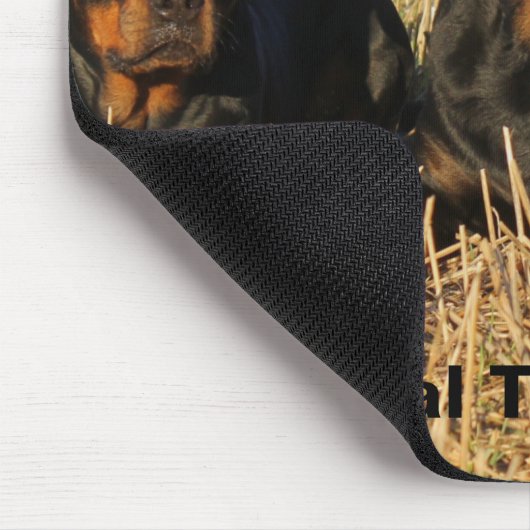Three Rottweiler Dogs - Pack of Rotties Mousepad (Ecke)