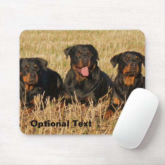 Three Rottweiler Dogs - Pack of Rotties Mousepad (Mit Mouse)