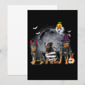 Three Rottweilers Satan Witch Mummy Halloween Cost Ankündigung (Vorne/Hinten)