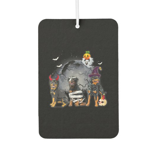 Three Rottweilers Satan Witch Mummy Halloween Cost Autolufterfrischer (Vorderseite)