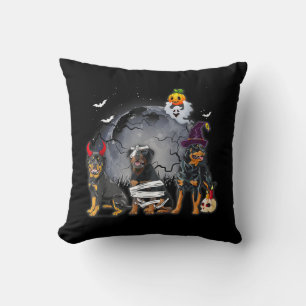 Three Rottweilers Satan Witch Mummy Halloween Cost Kissen
