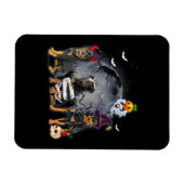 Three Rottweilers Satan Witch Mummy Halloween Cost Magnet (Horizontal)