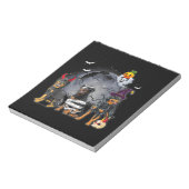 Three Rottweilers Satan Witch Mummy Halloween Cost Notizblock (Rotiert)