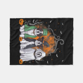 Three Saint Bernard St. Bernard Dog Halloween Ghos Fleecedecke (Vorderseite (Horizontal))