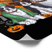 Three Saint Bernard St. Bernard Dog Halloween Ghos Poster (Ecke)