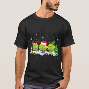 Three Santa ELF Reindeer Tennis Ball Niedlich Chri T-Shirt
