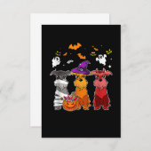Three Schnauzer Hexenhut Niedliche Halloween-Gesch RSVP Karte (Vorne/Hinten)