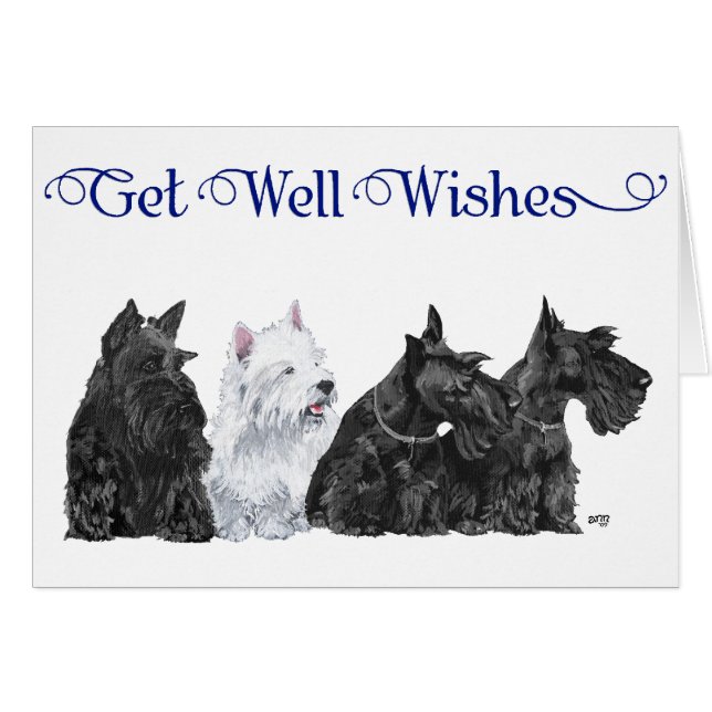 Three Scotties & a Westie (Vorderseite (Horizontal))