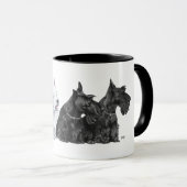 Three Scotties & a Westie Tasse (VorderseiteRechts)