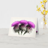 Three Scottish Thistles Karte (Gelbe Blume)