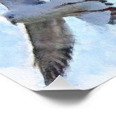 Three Seagulls Wassercolor Poster (Ecke)