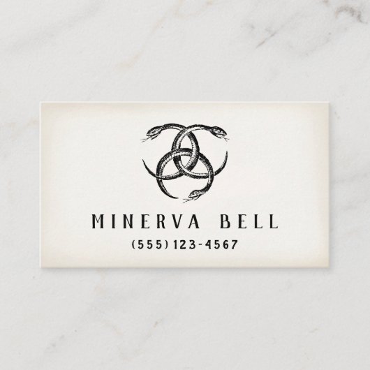 Three Serpents Halloween Visitenkarte (Vorderseite)