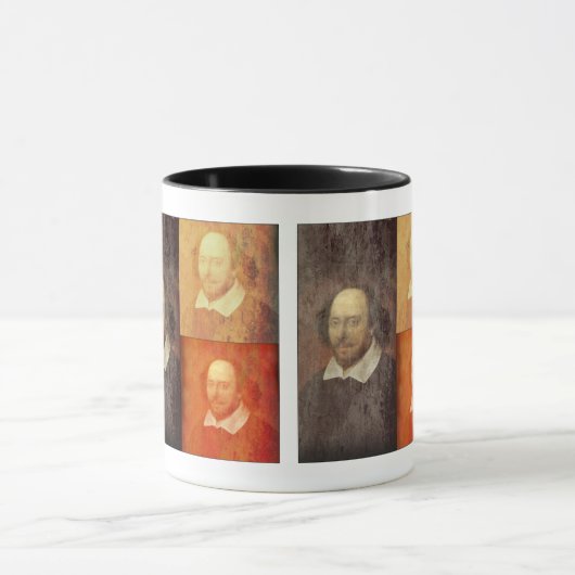 Three Shakespeare Portrait Collage Tasse (Zentrum)