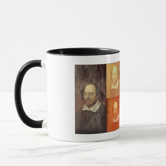 Three Shakespeare Portrait Collage Tasse (Links)
