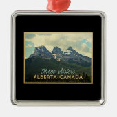 Three Sisters Alberta Canada Ornament Aus Metall (Vorne)