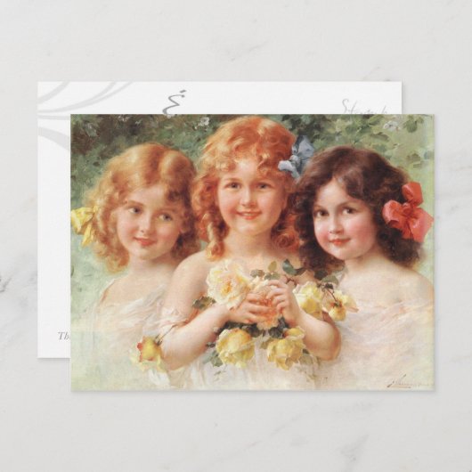 Three Sisters - Émile Vernon Postkarte (Vorne/Hinten)