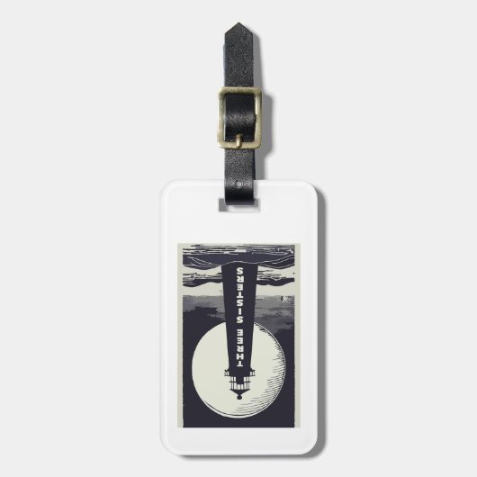 Three Sisters Lighthouse Massachusetts Moon Gepäckanhänger (Vorderseite vertikal)