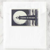 Three Sisters Lighthouse Massachusetts Moon Rechteckiger Aufkleber (Tasche)