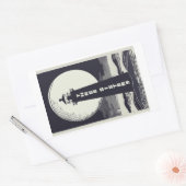 Three Sisters Lighthouse Massachusetts Moon Rechteckiger Aufkleber (Umschlag)