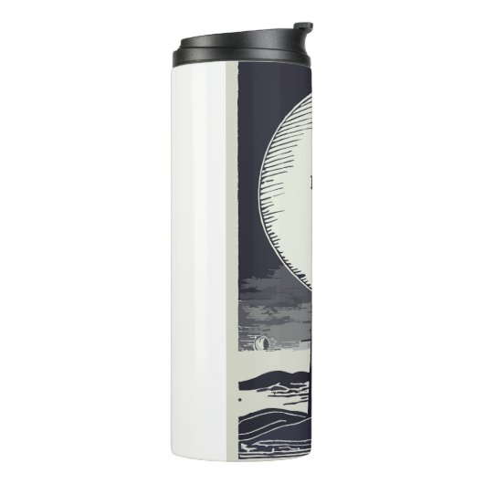 Three Sisters Lighthouse Massachusetts Moon Thermosbecher (Nach links gedreht)