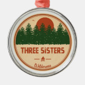 Three Sisters Wilderness Ornament Aus Metall (Vorne)