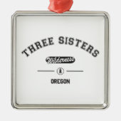 Three Sisters Wilderness Ornament Aus Metall (Vorne)