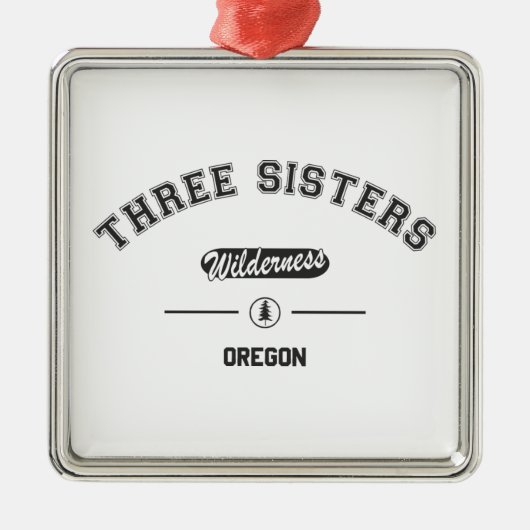 Three Sisters Wilderness Ornament Aus Metall (Vorne)