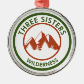 Three Sisters Wilderness Ornament Aus Metall (Vorne)