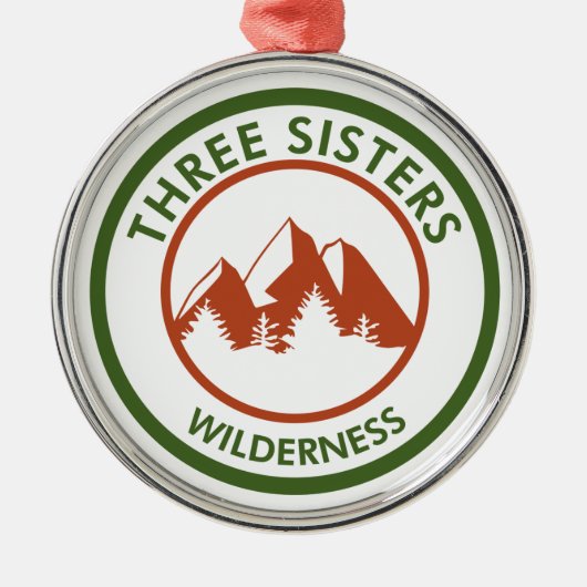 Three Sisters Wilderness Ornament Aus Metall (Vorne)