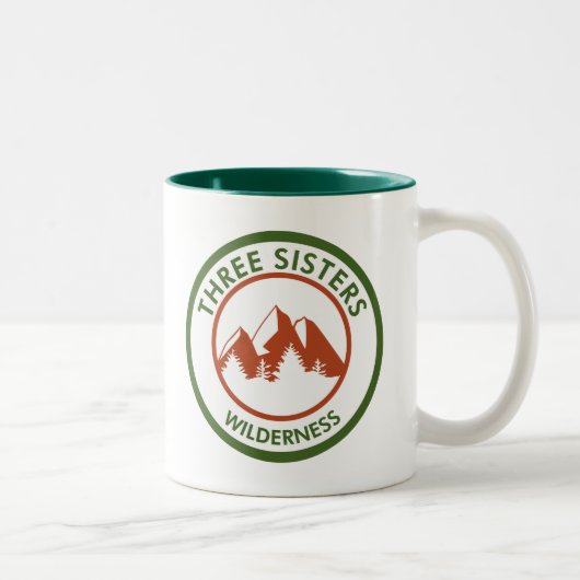 Three Sisters Wilderness Zweifarbige Tasse (Rechts)