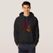 Three Skeletons Skateboarding Halloween Skateboard Hoodie (Vorne ganz)