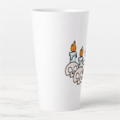 Three Skulls with Burning Candles Milchtasse (Vorderseite)